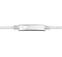 TFT Graveerarmband Zilver Hart Plaat 6,0 mm 16 - 18 cm - thumbnail