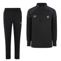 Cruyff Icon Trainingspak 1/4-Zip Kids Zwart