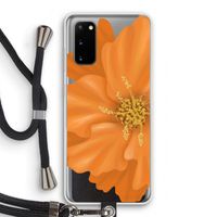 Orange Ellila flower: Samsung Galaxy S20 Transparant Hoesje met koord