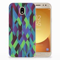 Samsung Galaxy J5 2017 | TPU Hoesje | Abstract Green Blue