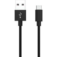 Ansmann USB-kabel USB 2.0 USB-A stekker, USB-micro-B stekker 2.00 m Zwart Aluminium-stekker, TPE-mantel 1700-0077