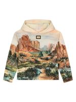 Dolce & Gabbana Kids hoodie à imprimé cachemire - Marron - thumbnail