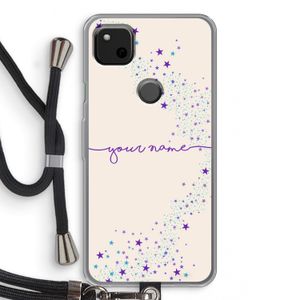 Sterren: Pixel 4a Transparant Hoesje met koord