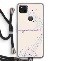Sterren: Pixel 4a Transparant Hoesje met koord