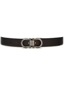 Ferragamo ceinture en cuir à design réversible - Noir