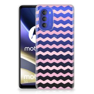 Motorola Moto G51 5G TPU bumper Waves Roze