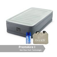 Intex PremAire I - Luchtbed - 1 Persoons - Inclusief Ingebouwde Electrische Pomp. Draagtas en Repairset - thumbnail
