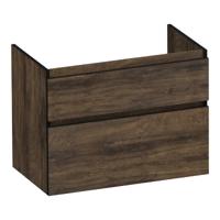 Brauer Delight Edge - Onderkast - 80 cm - met 2 Softclose Lades Greeploos en 1 Sifon Uitsparing - Grove