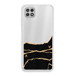 Gouden marmer: Samsung Galaxy A22 4G Transparant Hoesje