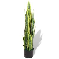 Kunst sanseveria plant met pot 90 cm groen - thumbnail