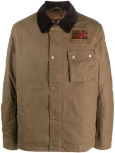 Barbour International surchemise en coton à patch logo - Marron