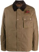 Barbour International surchemise en coton à patch logo - Marron - thumbnail