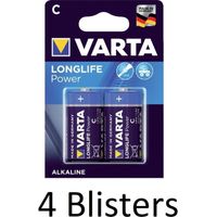 8 Stuks (4 Blisters a 2 st) Varta Longlife Power C Batterijen - thumbnail