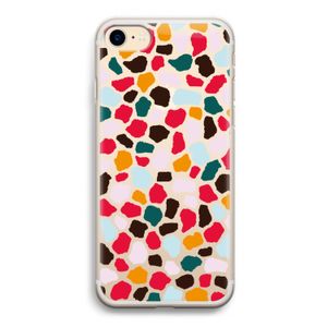 Colored Giraffe: iPhone 7 Transparant Hoesje