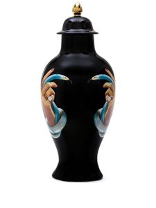 Seletti vase Hand With Snakes en porcelaine - Noir