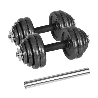 REBEL ACTIVE Verstelbare dumbbells in een koffer, 30 kg met halterstang