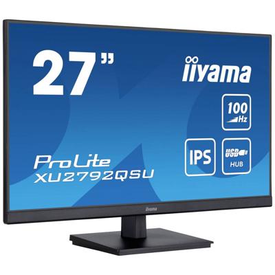 Iiyama ProLite XU2792QSU-B6 Business LED-monitor Energielabel F (A - G) 68.6 cm (27 inch) 2560 x 1440 Pixel 16:9 0.4 ms HDMI, DisplayPort, Hoofdtelefoon (3.5