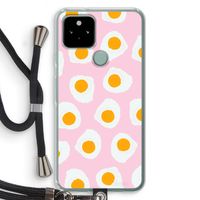 Dancing eggs: Pixel 5 Transparant Hoesje met koord