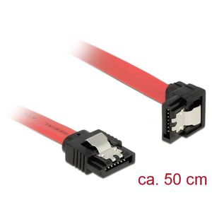 DeLOCK 83979 SATA-kabel 0,5 m SATA 7-pin Zwart, Rood