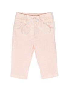 Chloé Kids jean droit à taille nouée - Rose