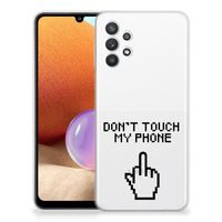 Samsung Galaxy A32 4G | A32 5G Enterprise Editie Silicone-hoesje Finger Don't Touch My Phone