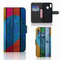 Honor 10 Lite | Book Style Case | Wood Heart - Cadeau voor je Vriend