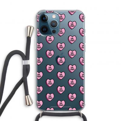GIRL POWER: iPhone 12 Pro Transparant Hoesje met koord