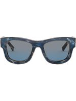 Dolce & Gabbana Eyewear lunettes de soleil Domenico à monture rectangulaire - Bleu