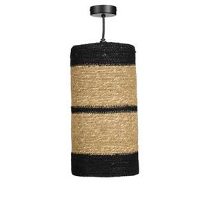 Mica Decorations Jinx Hanglamp - H30 x Ø15 cm - Jute - Zwart