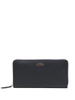 Smythson portefeuille zippé en cuir - Noir