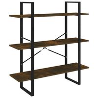 vidaXL Boekenkast 100x30x105 cm bewerkt hout gerookt eikenkleurig