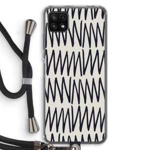 Marrakech Zigzag: Samsung Galaxy A22 5G Transparant Hoesje met koord