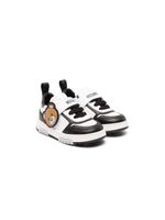 Moschino Kids baskets en cuir à patch Teddy Bear - Blanc