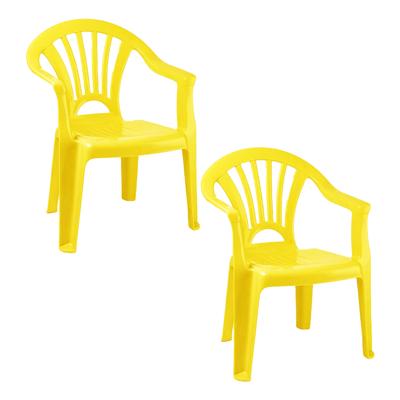 Trendoz Stoeltje voor kinderen - 2x - geel - 50 cm - binnen en buiten - kunststof