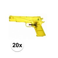 20x Voordelige gele speelgoed waterpistolen 20 cm 20x Voordelige gele speelgoed waterpistolen 20 cm