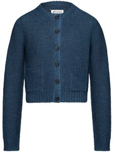 Maison Margiela cardigan à encolure ronde - Bleu