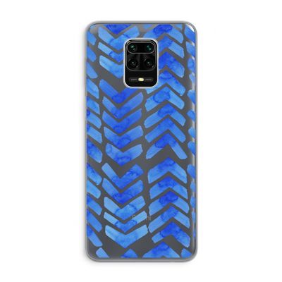 Blauwe pijlen: Xiaomi Redmi Note 9 Pro Transparant Hoesje