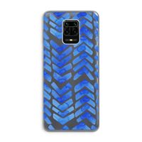 Blauwe pijlen: Xiaomi Redmi Note 9 Pro Transparant Hoesje