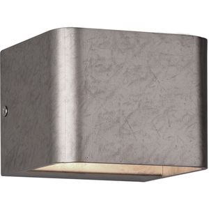 LED Wandlamp - Trion Molvan - 4W - Warm Wit 3000K - Dimbaar - Rechthoek - Mat Nikkel - Aluminium - OSRAM LEDs