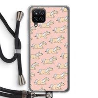 Ponys: Samsung Galaxy A12 Transparant Hoesje met koord