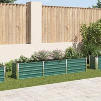 VidaXL Plantenbak verhoogd 240x40x45 cm gegalvaniseerd staal groen