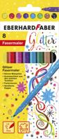 8 Glitter viltstiften Eberhard Faber EF-551008