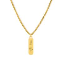 Gepersonaliseerde bloementuin ketting - Stainless steel - Goud - 2 geboortebloemen
