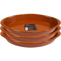 Set van 3x stuks tapas ovenschalen/serveerschalen ovaal terracotta Fontein 2.8 liter