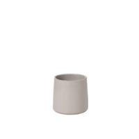 J-Line bloempot Rond - keramiek - grijs - small - 2 stuks - Ø 18 cm