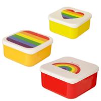 Set 3 Lunch Box S/M/L- Somewhere Regenboog