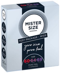 Mister Size proefpakket condooms Wide (60-64-69)