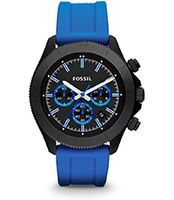 Horlogeband Fossil CH2872 Silicoon Blauw 22mm