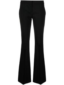 Blumarine pantalon en laine mélangée à coupe évasée - Noir