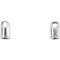 Creativ Company Eindkap, d 3,2 mm, verzilverd, 10 stuk/ 1 doos